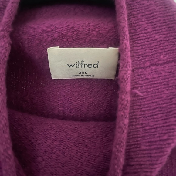 Aritzia Wilfred Purple Fitted Long Sleeve Blouse - Picture 4 of 5